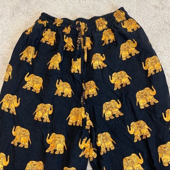 Bohotusk Royal Elephant Print Harem Pants Elasticated Smocked Waist Sz S/M - Picture 6 of 12